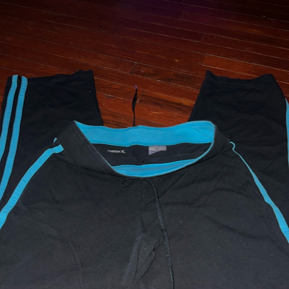Black and blue sweat pants size medium